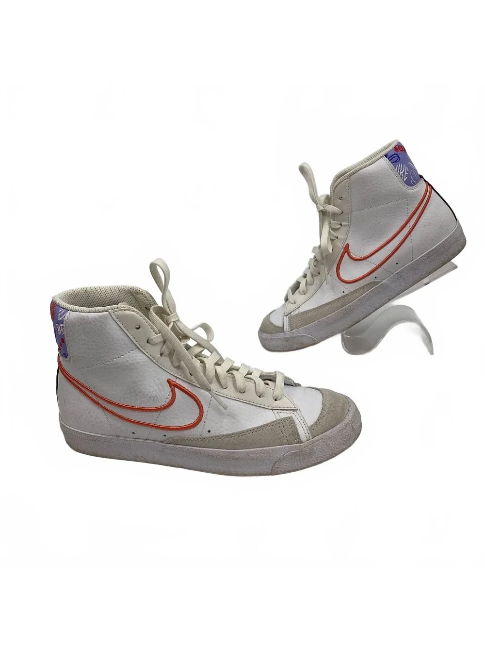 Nike Sneakers Blazer mid SE GS | Kids' 6.5 White Purple Leather